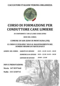 Corso conduttore cane limiere