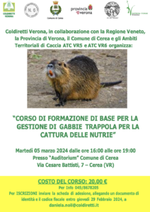 Locandina corso Nutria Cerea