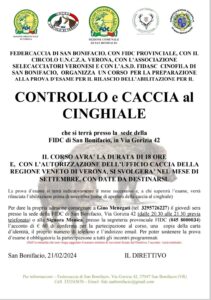 Corso per controllo e caccia al cinghiale