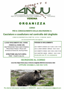 Corso cinghiale 2025 anuu