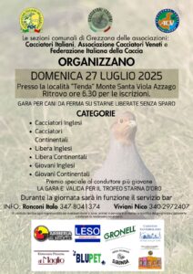 Gara su starne 27 luglio 2025