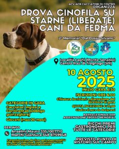 Prova cinofila 10 agosto 2025