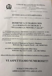 Giornata ecologica Cazzano di Tramigna 2026